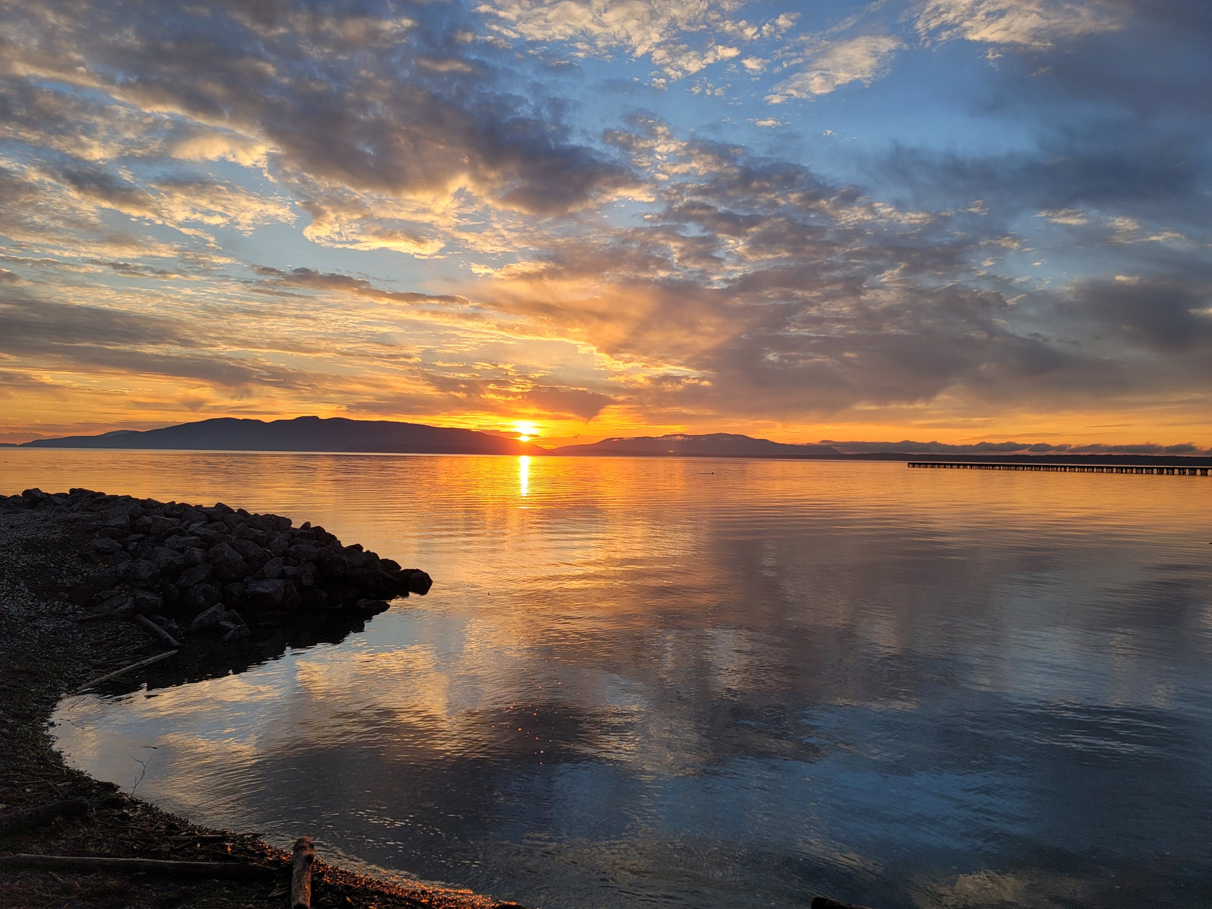 Bellingham Bay sunset over the water