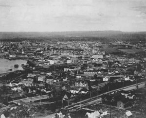 Around 1905 panorama of the Bellingham cityscape