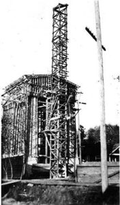 The International Peace Arch under construction near Blaine around 1920