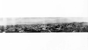 Panoramic view of the town of Sumas, Washington around 1912