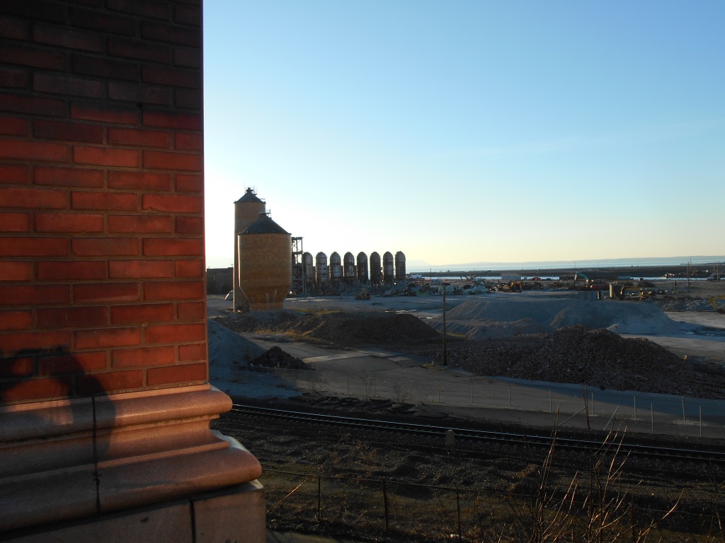 Remnant digester tanks at the former Georgia-Pacific pulp mill site