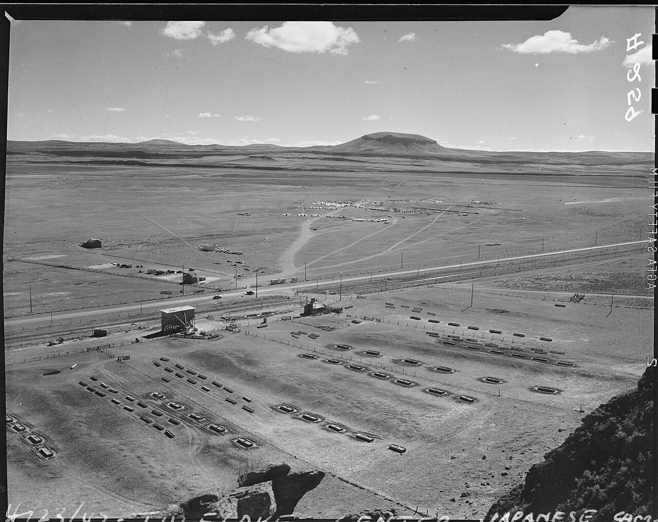 Bird's-eye view of the Tule Lake incarceration camp, 1942