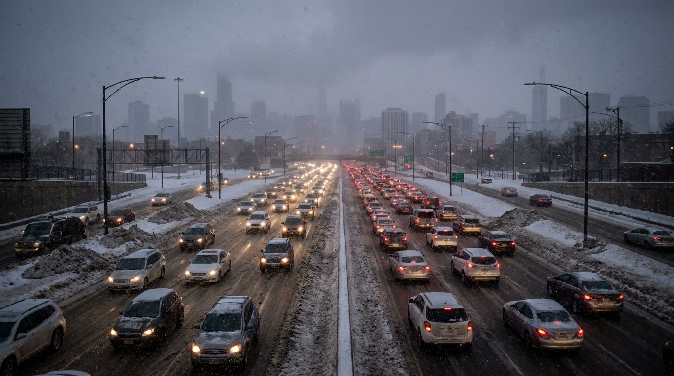 Another February dig-out on a Chicago expressway