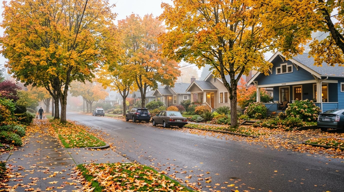 Quiet streets that turn gold in autumn.