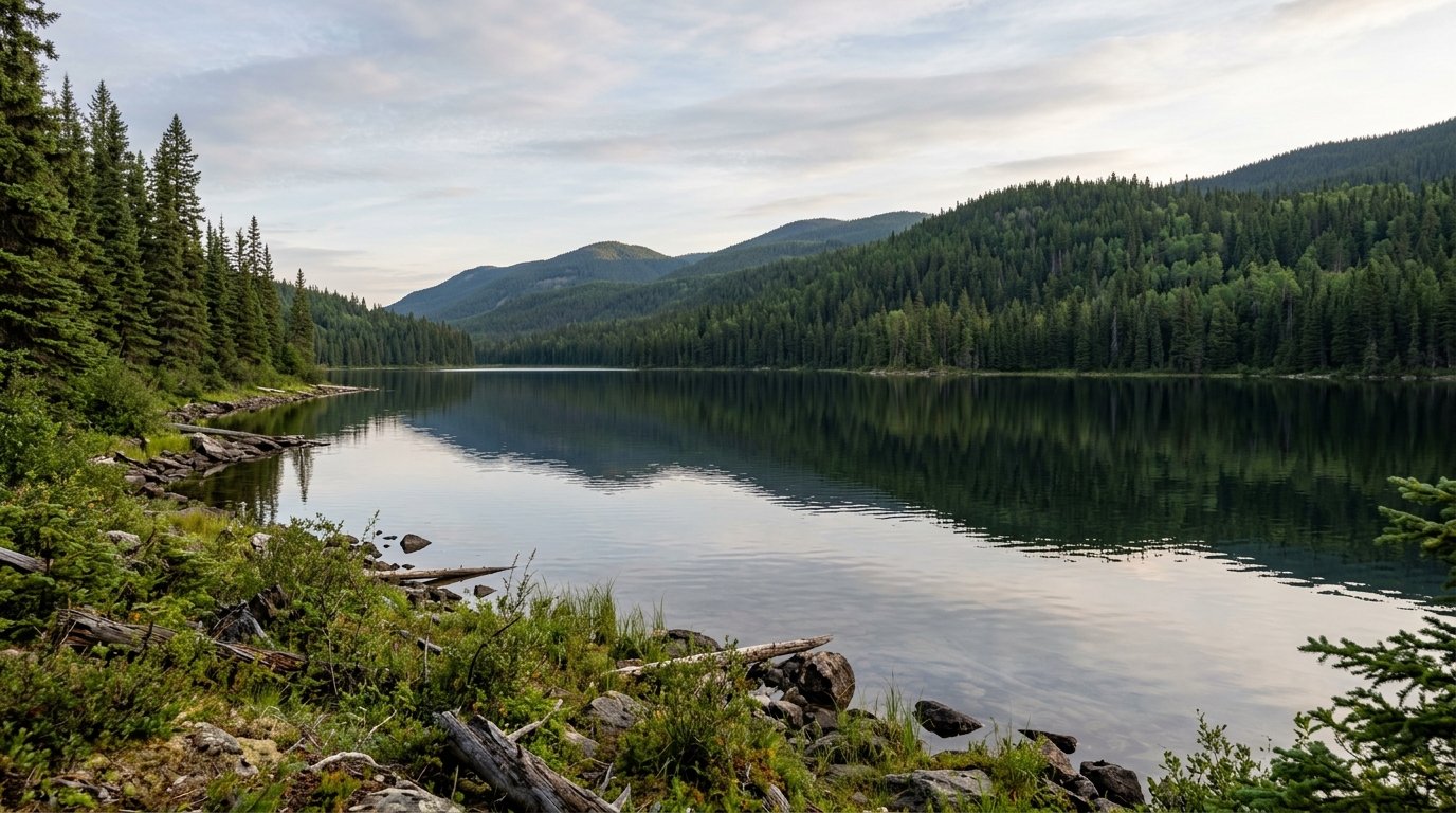 Lakes and quiet water are part of life here.