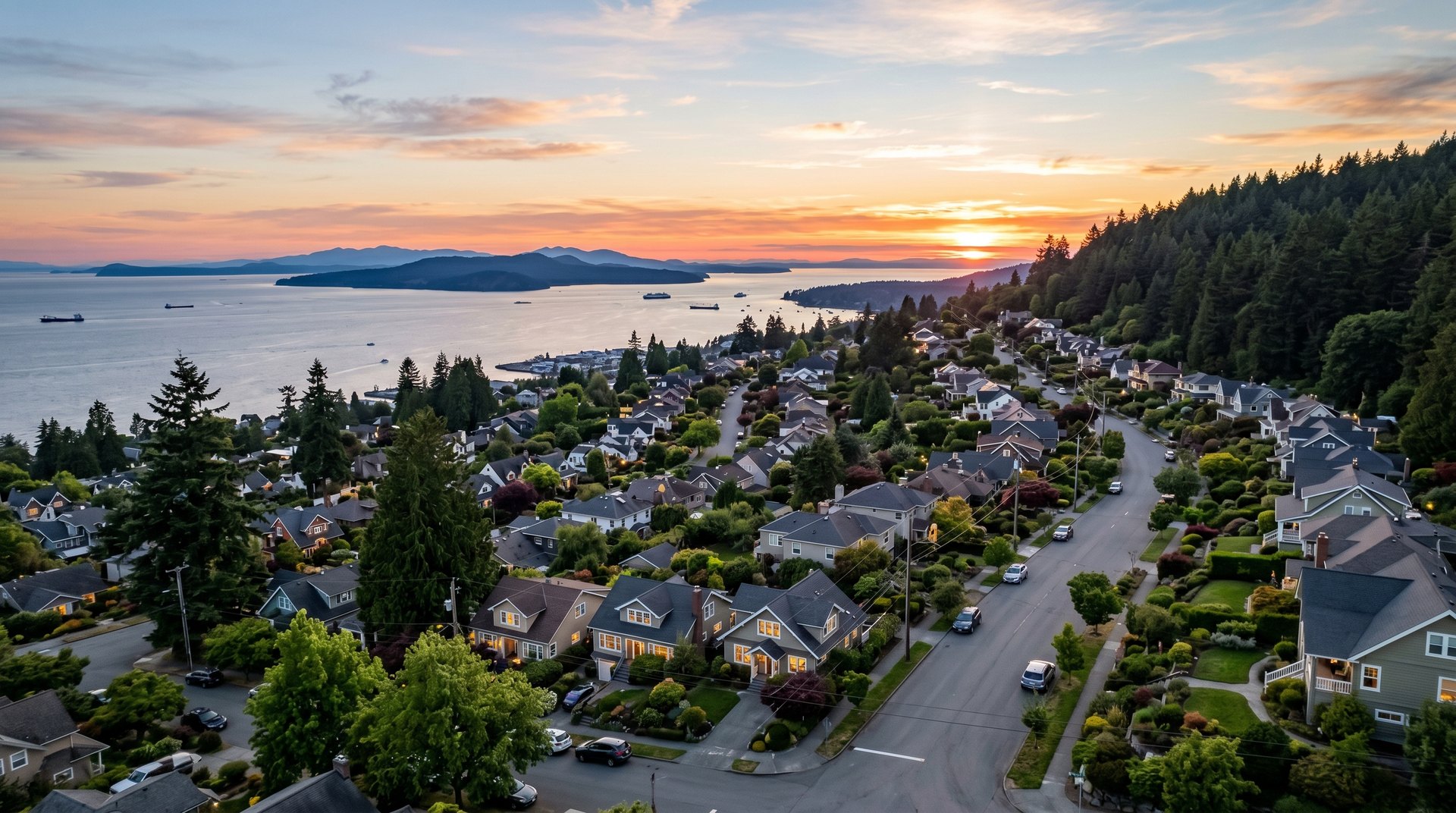 A photoreal view of the Alabama Hill neighborhood in Bellingham, Washington