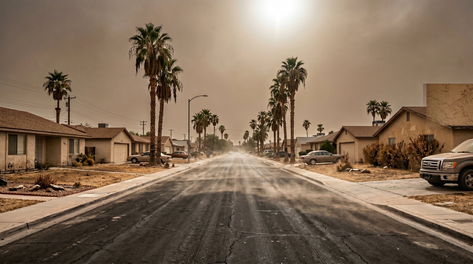 Las Vegas in July — another 110°F day indoors