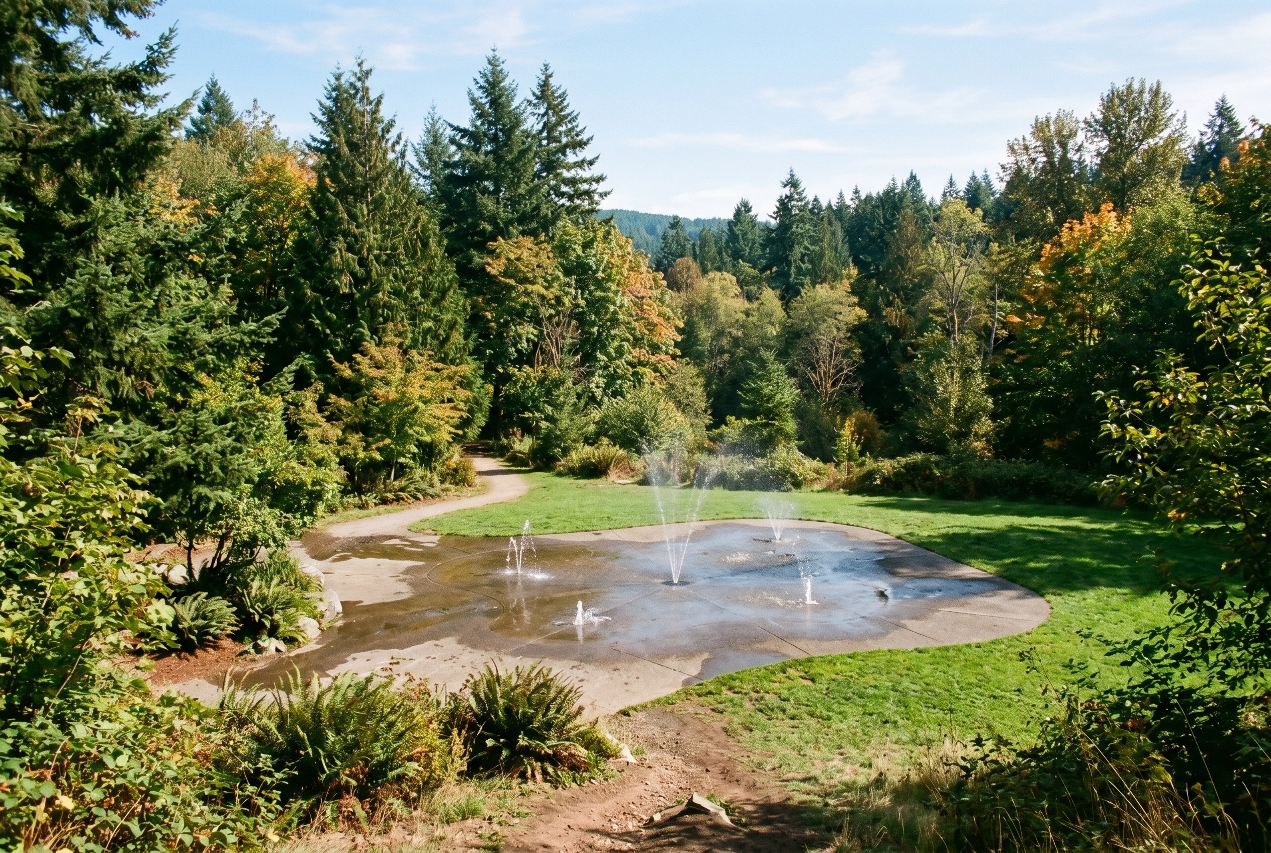 A summer spray pad