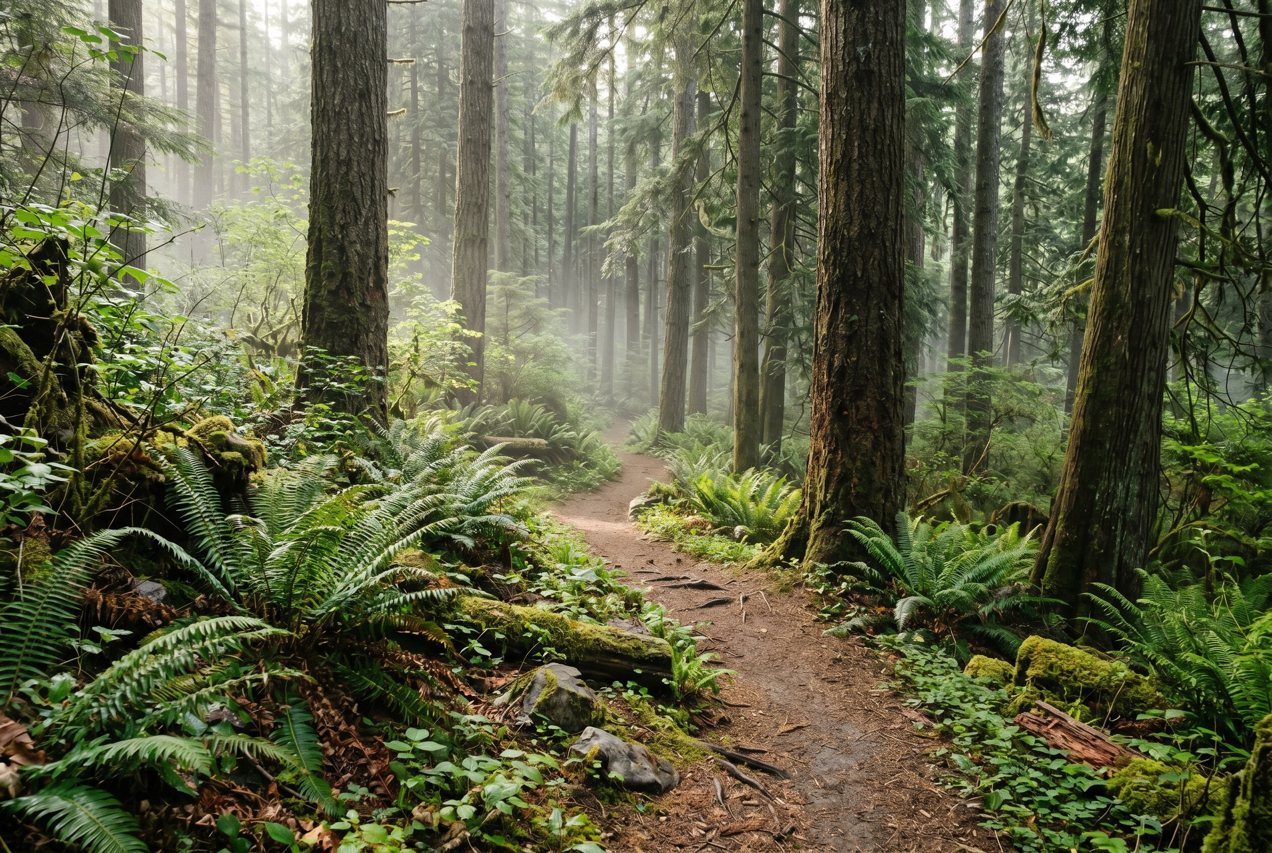 A Pacific Northwest forest trail