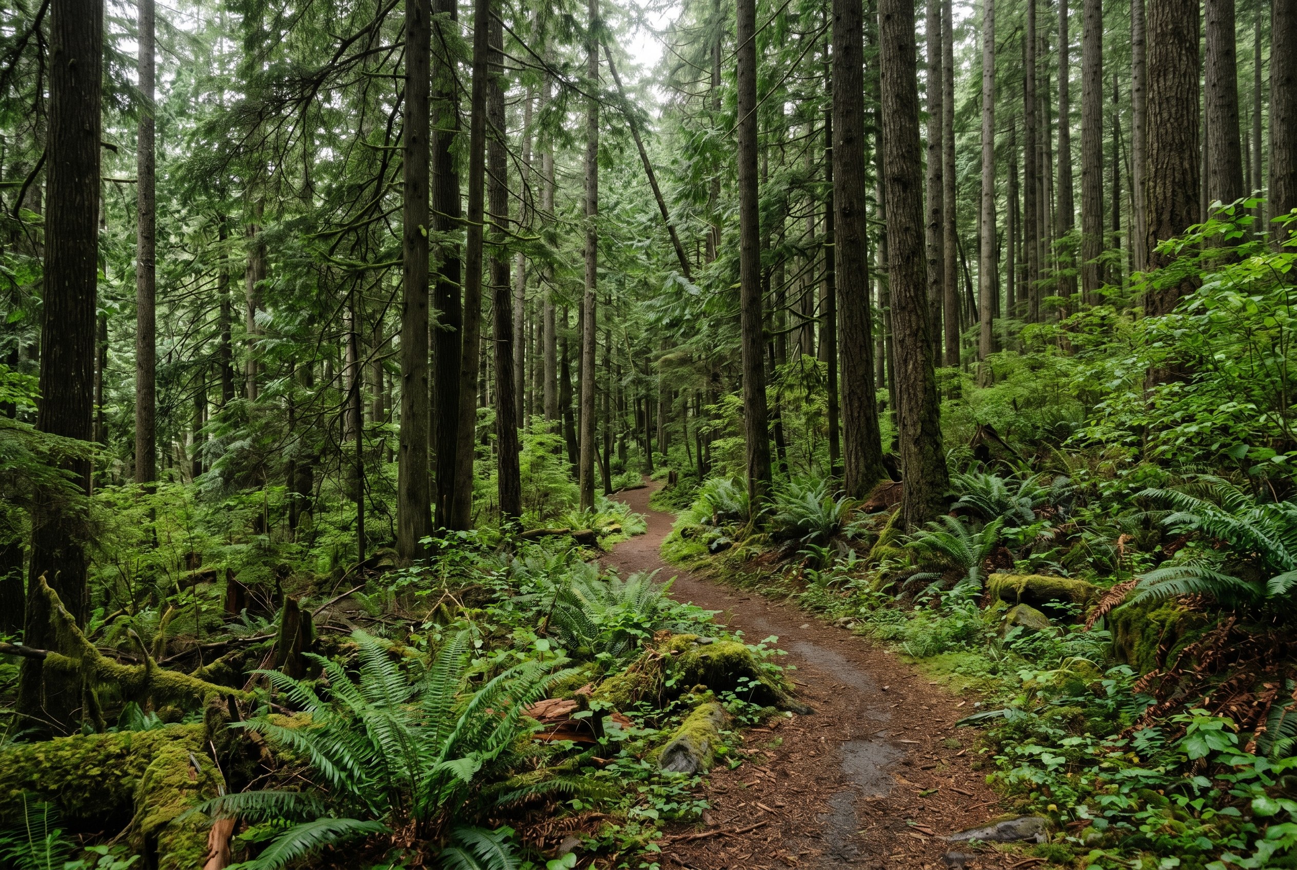 A Pacific Northwest forest trail