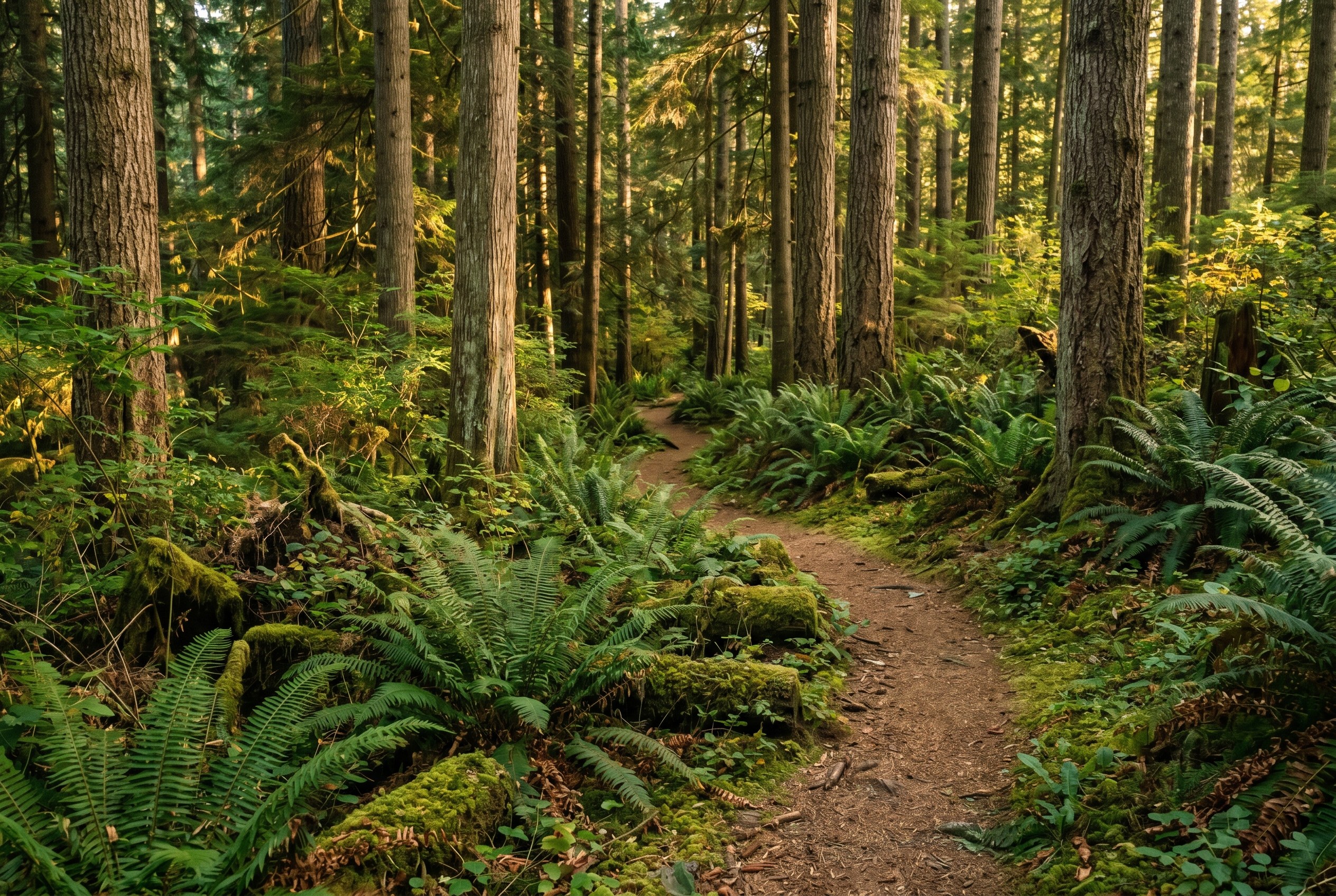 A Pacific Northwest forest trail