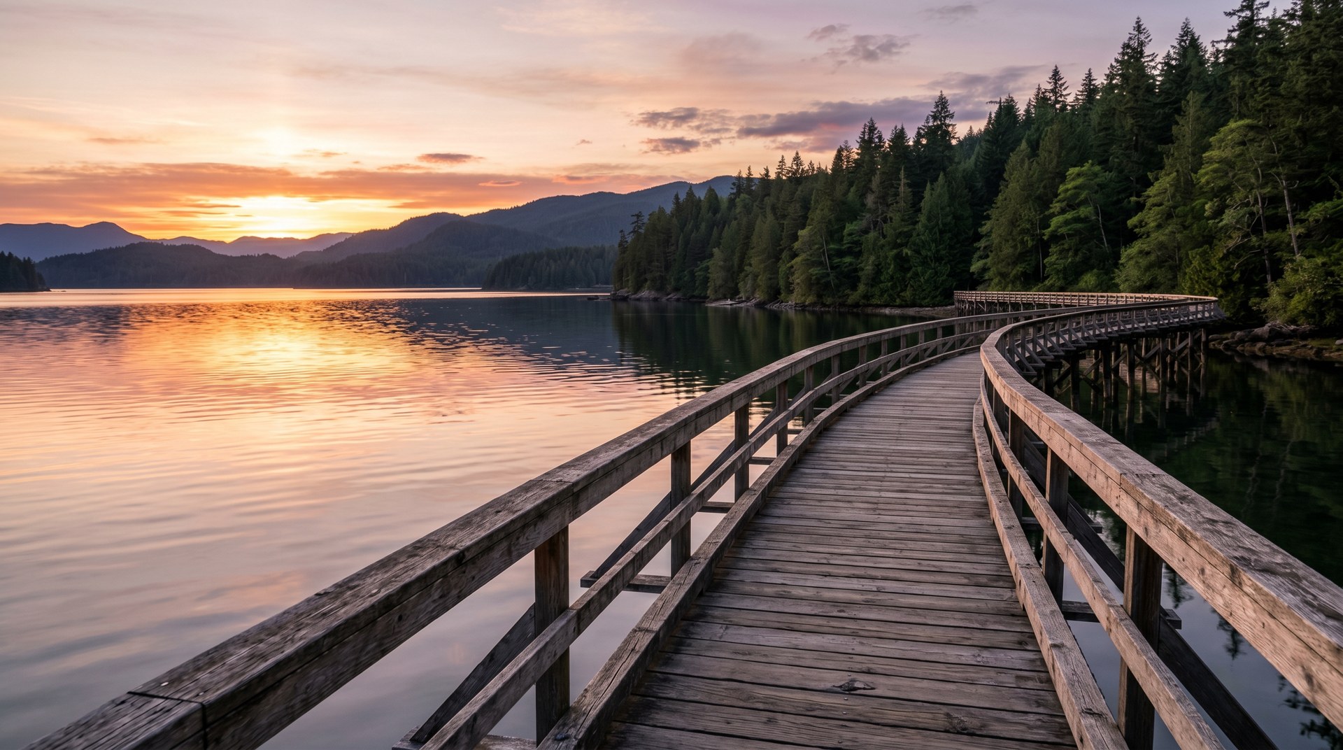 The over-water boardwalk.