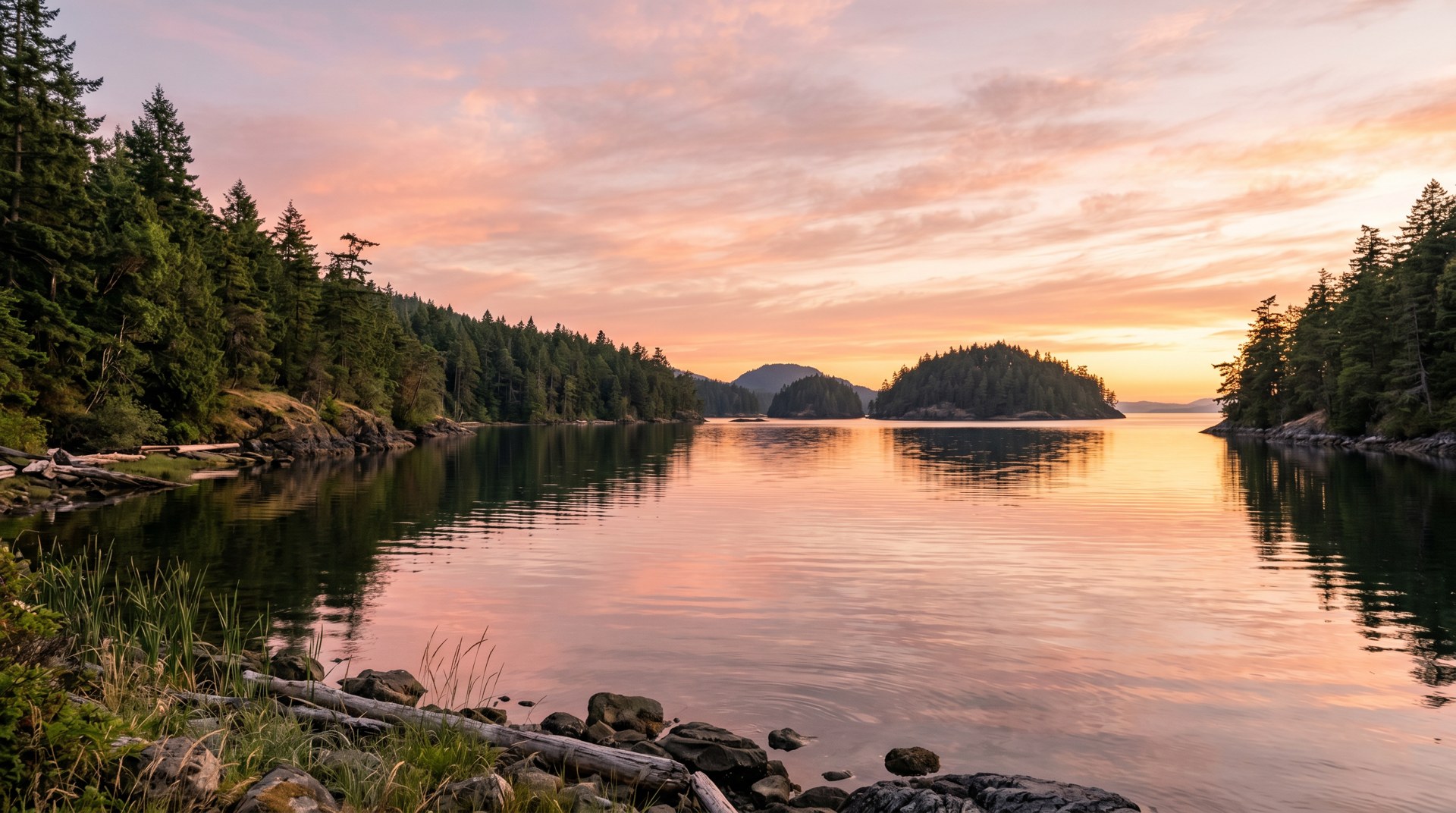 Bellingham Bay at sunset.