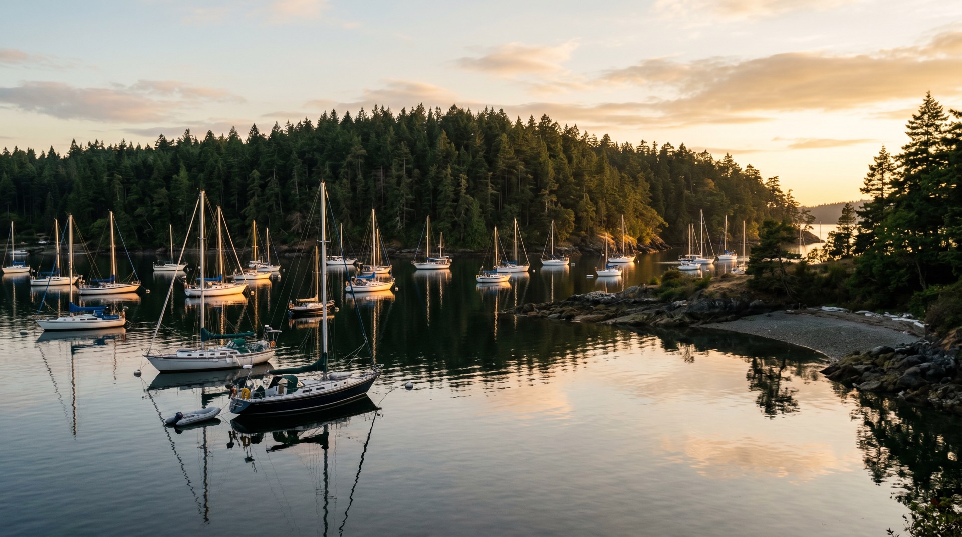 Boats on the bay.