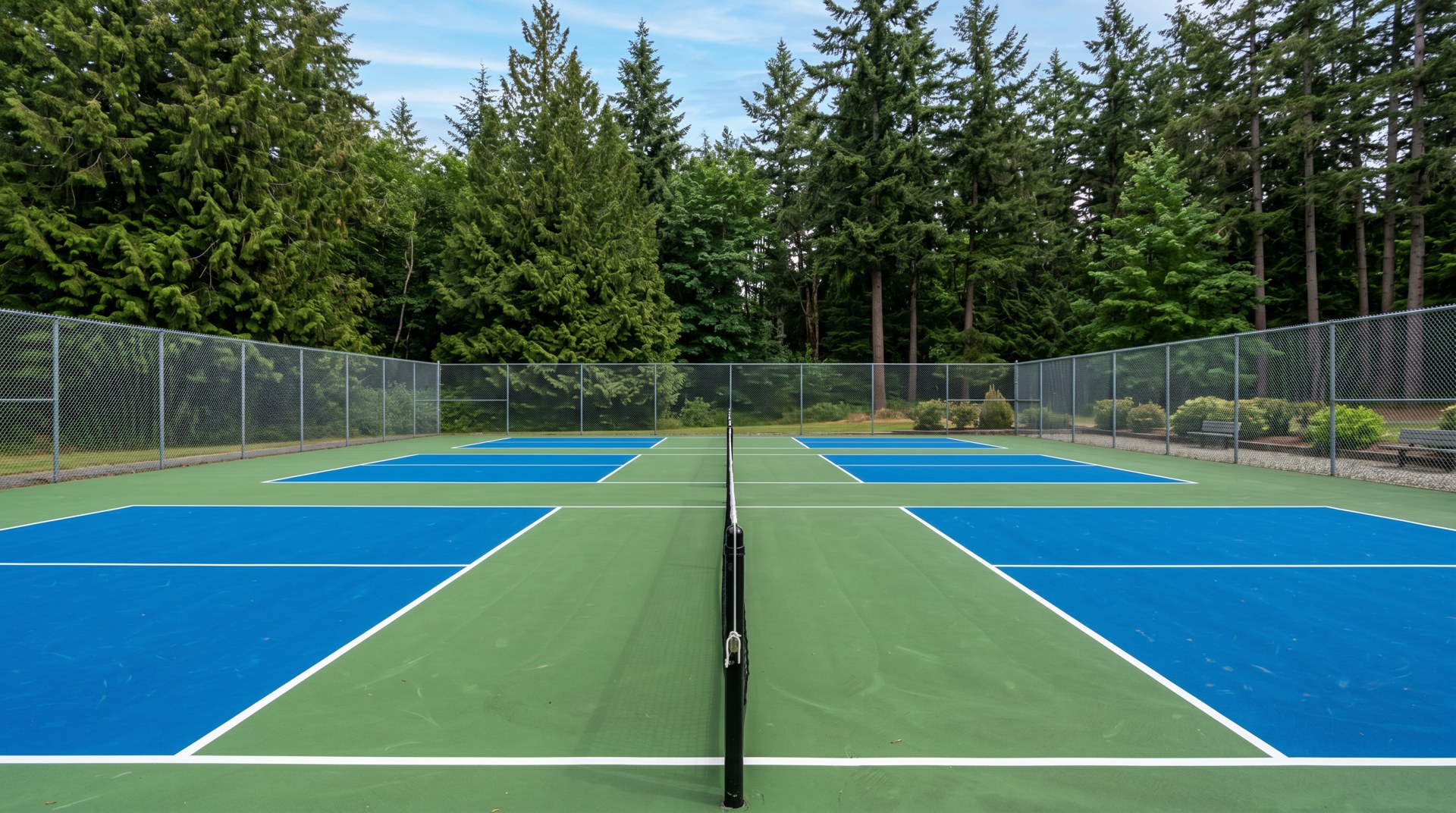 Dedicated pickleball courts.