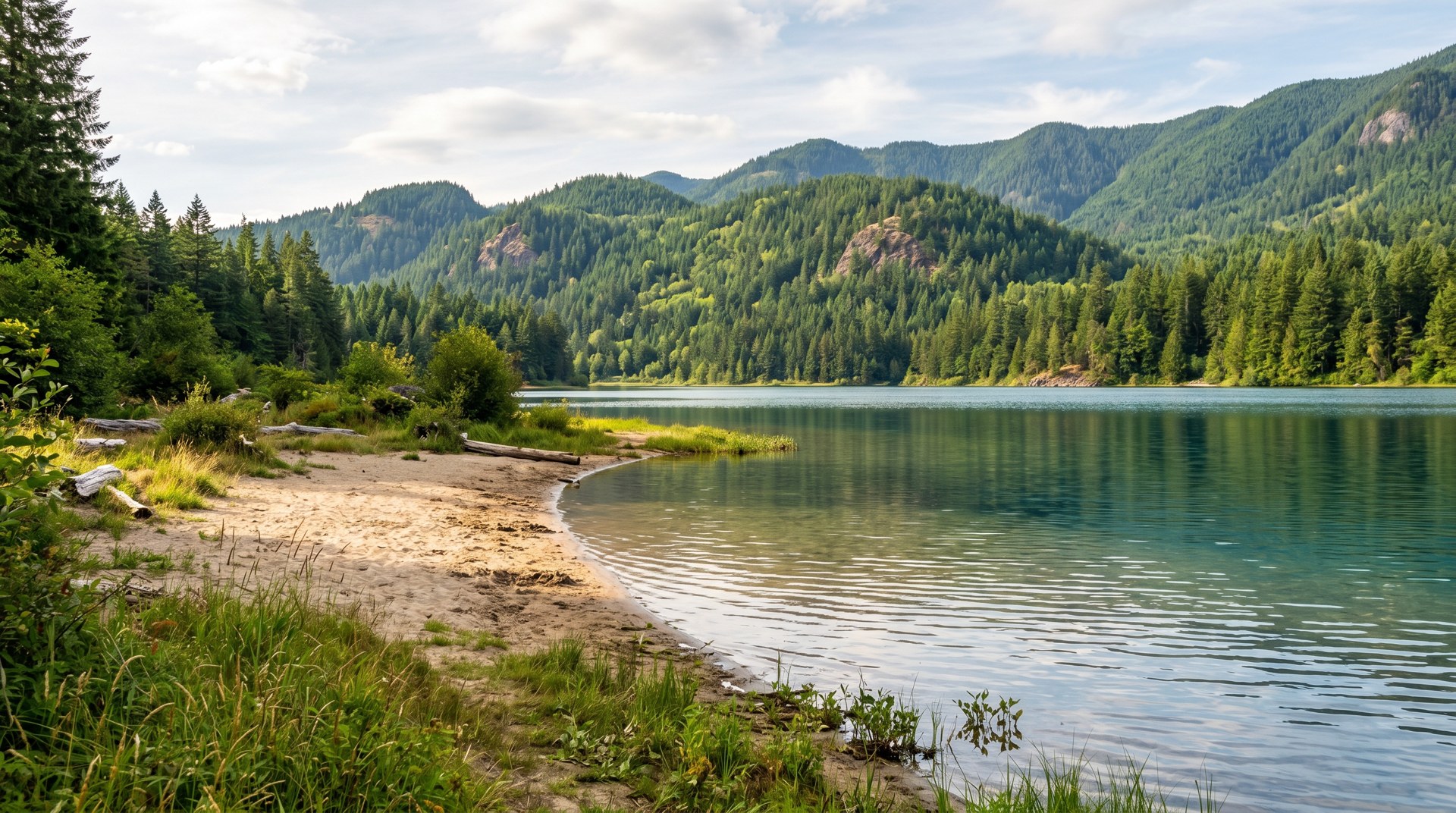 The summer swim beach.
