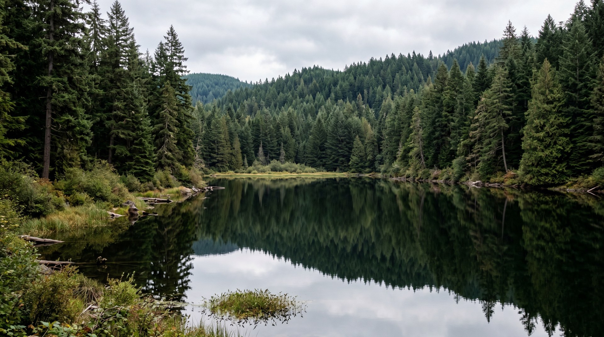 Fragrance Lake, a short climb above the water.