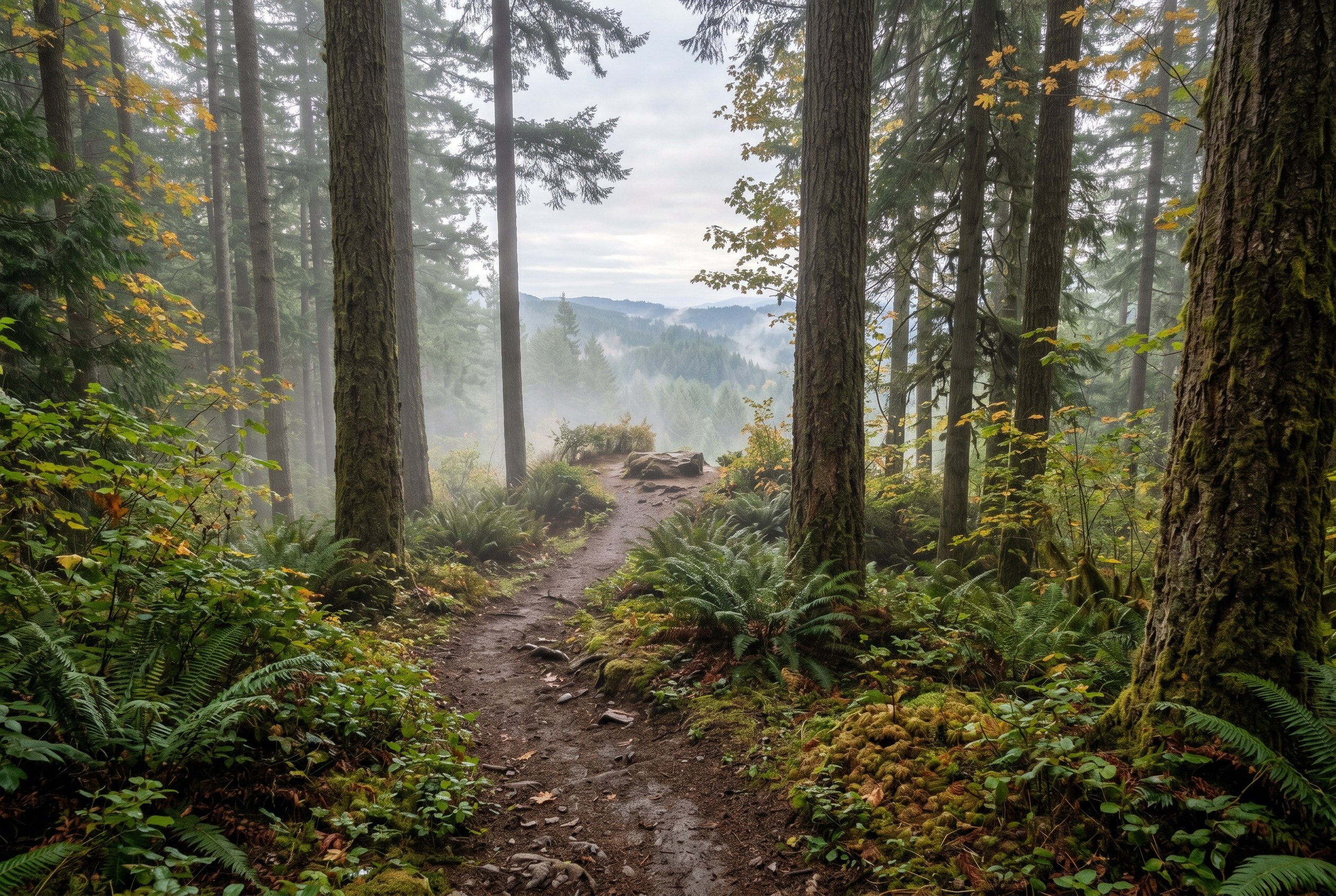 A Pacific Northwest forest trail