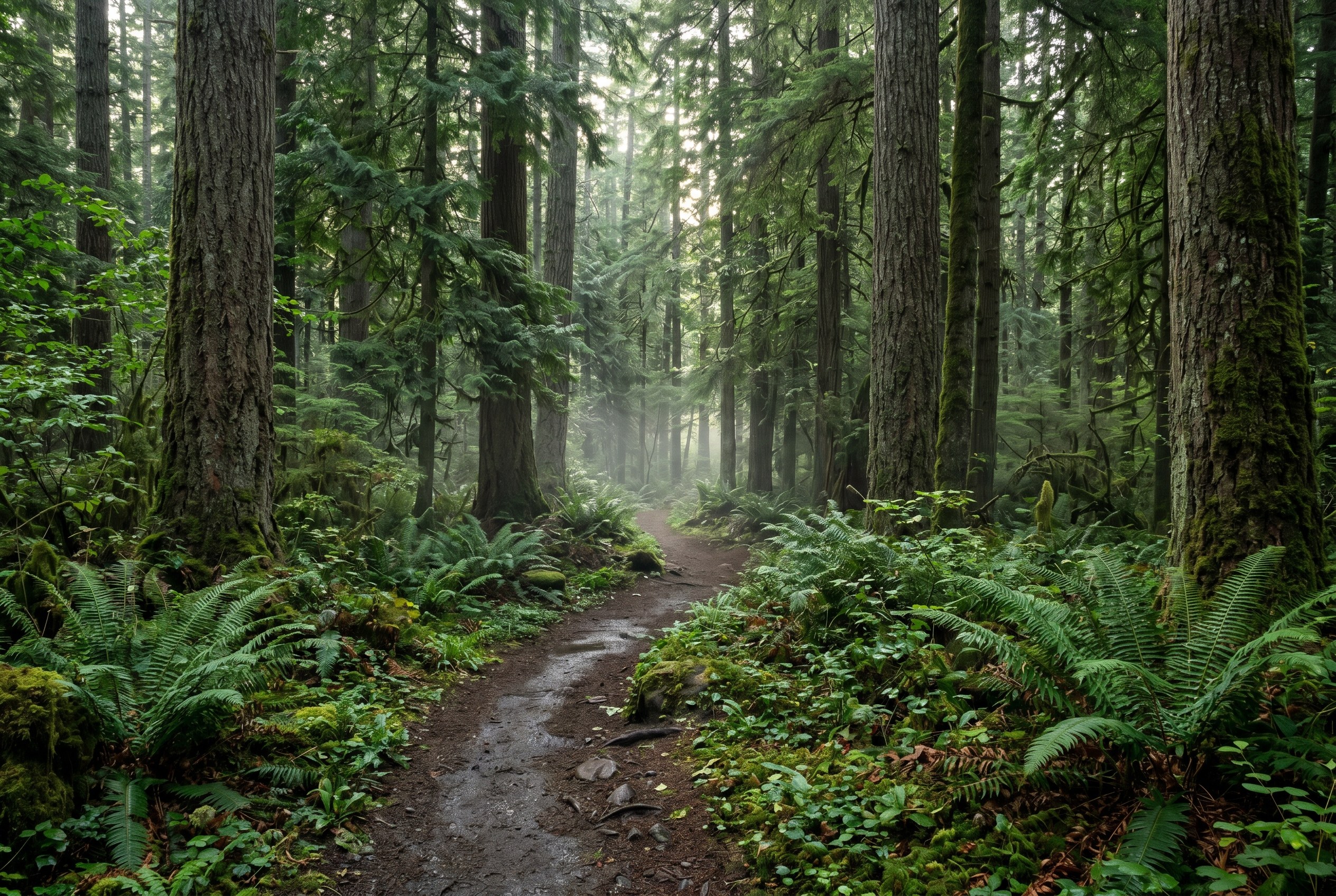 A Pacific Northwest forest trail