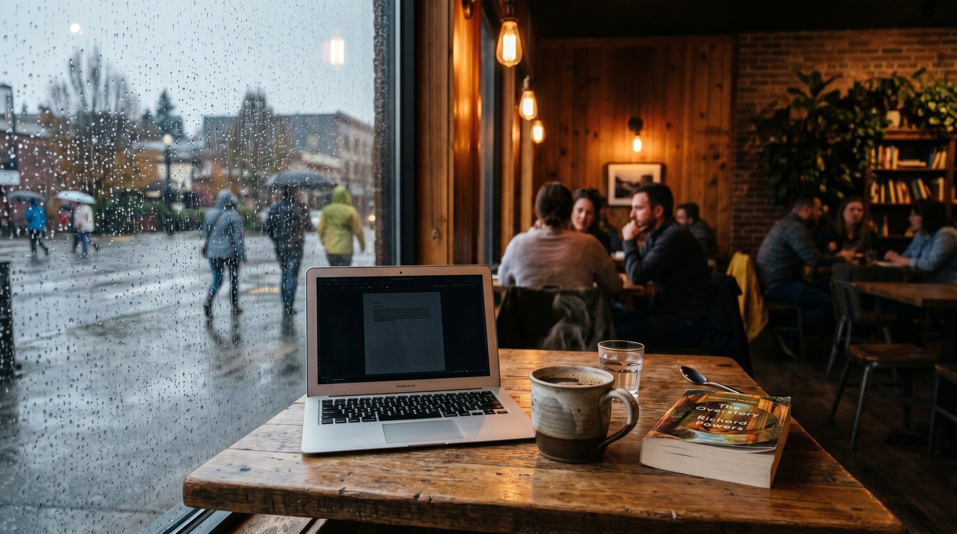 November coffee in Fairhaven — this is the real winter