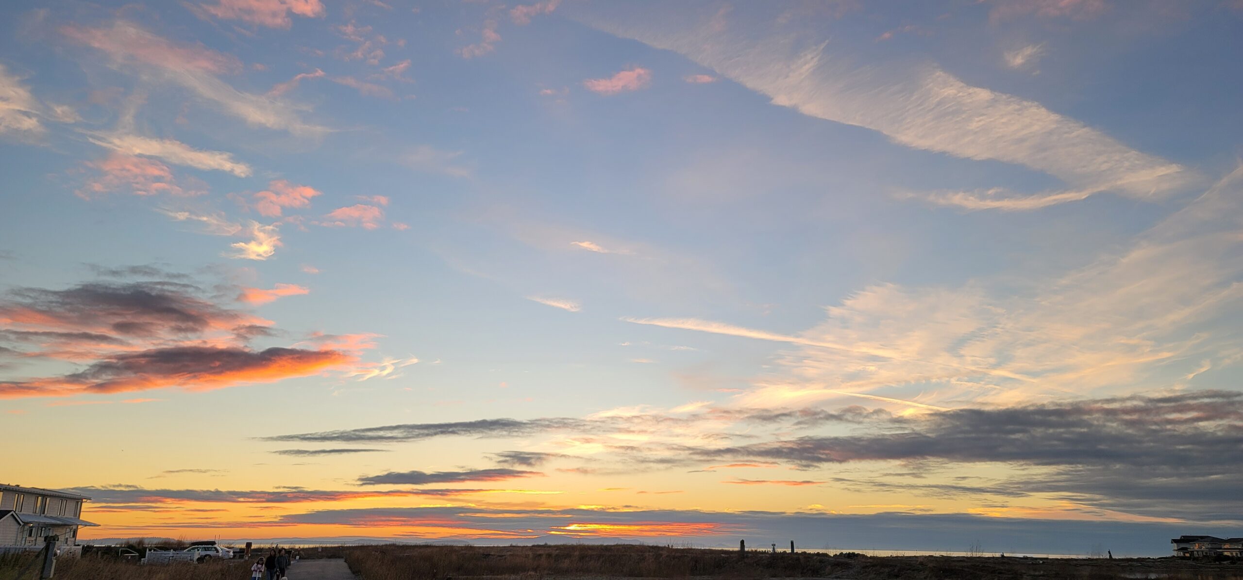 Whatcom County sky at golden hour
