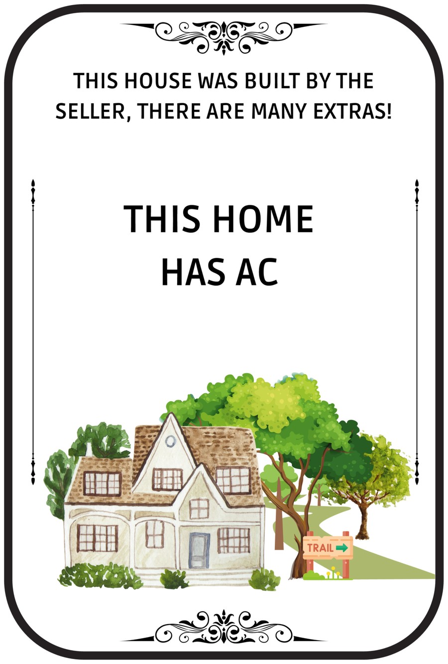 A showing vignette card placed by a feature in the home
